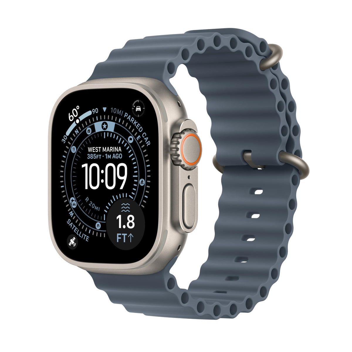 Apple Watch Ultra 3 [GPS + Cellular 49mm] Running & Multisport Smartwatch w/Rugged Titanium Case w/Black Titanium Milanese Loop - L. Satellite Communications, Advanced Health & Fitness Tracking