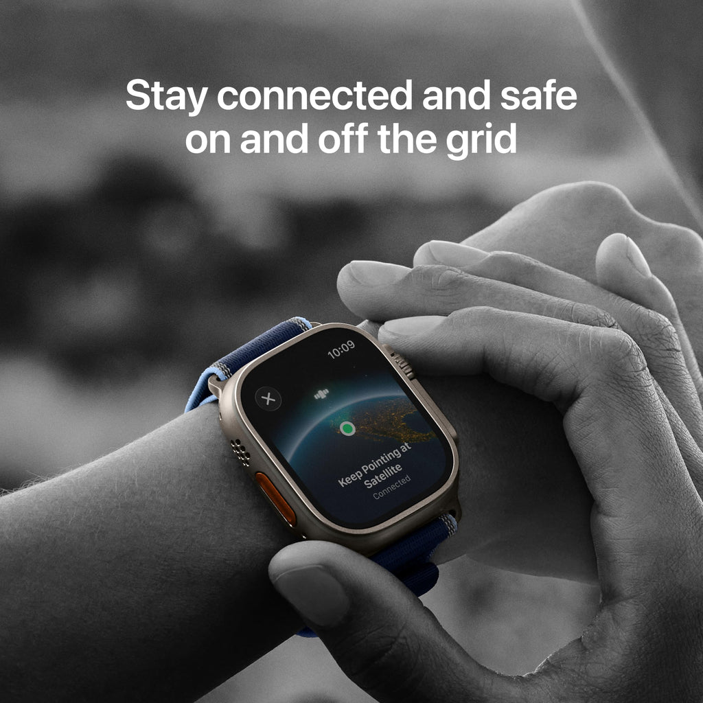 Apple Watch Ultra 3 [GPS + Cellular 49mm] Running & Multisport Smartwatch w/Rugged Titanium Case w/Black Titanium Milanese Loop - L. Satellite Communications, Advanced Health & Fitness Tracking