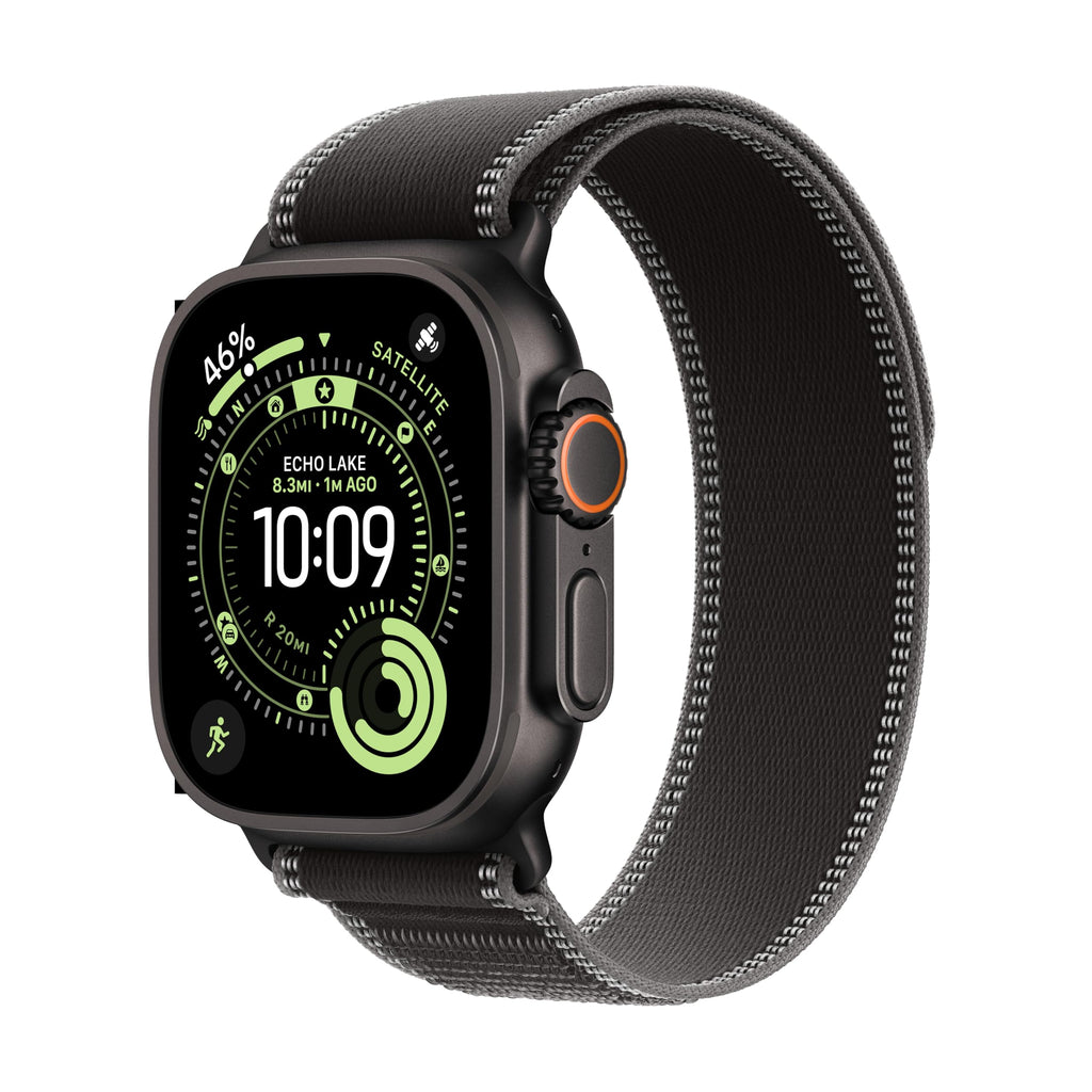 Apple Watch Ultra 3 [GPS + Cellular 49mm] Running & Multisport Smartwatch w/Rugged Titanium Case w/Black Titanium Milanese Loop - L. Satellite Communications, Advanced Health & Fitness Tracking