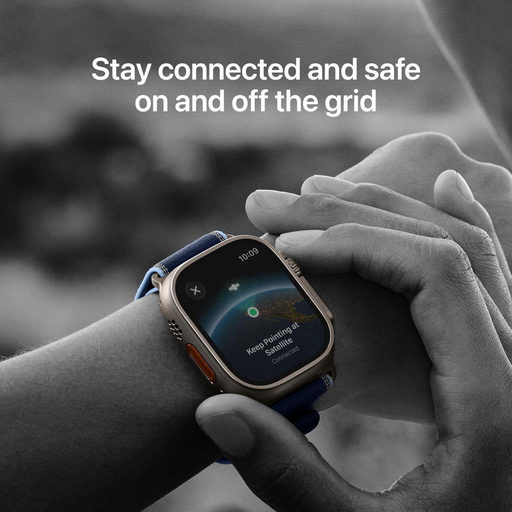 Apple Watch Ultra 3 [GPS + Cellular 49mm] Running & Multisport Smartwatch w/Rugged Titanium Case w/Black Titanium Milanese Loop - L. Satellite Communications, Advanced Health & Fitness Tracking