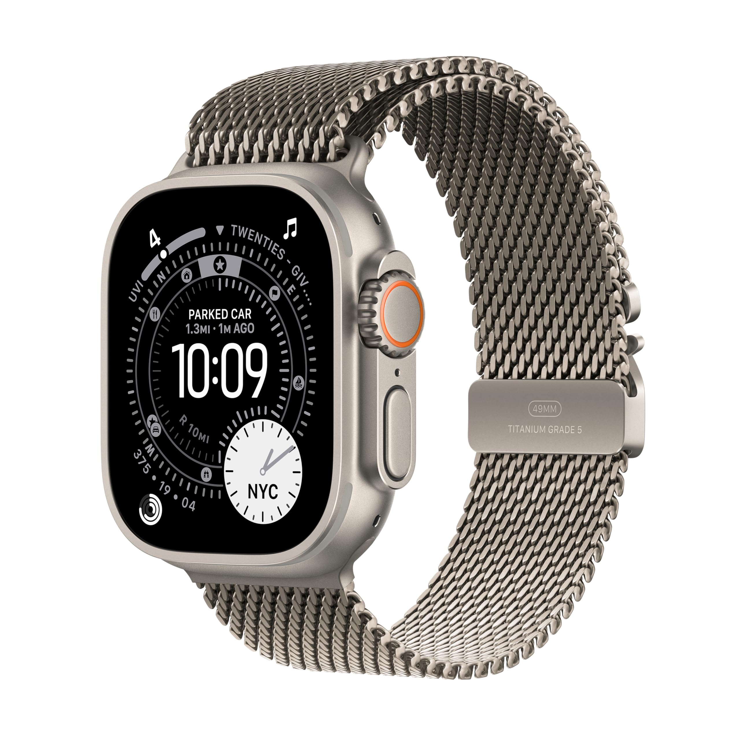 Apple Watch Ultra 3 [GPS + Cellular 49mm] Running & Multisport Smartwatch w/Rugged Titanium Case w/Black Titanium Milanese Loop - L. Satellite Communications, Advanced Health & Fitness Tracking