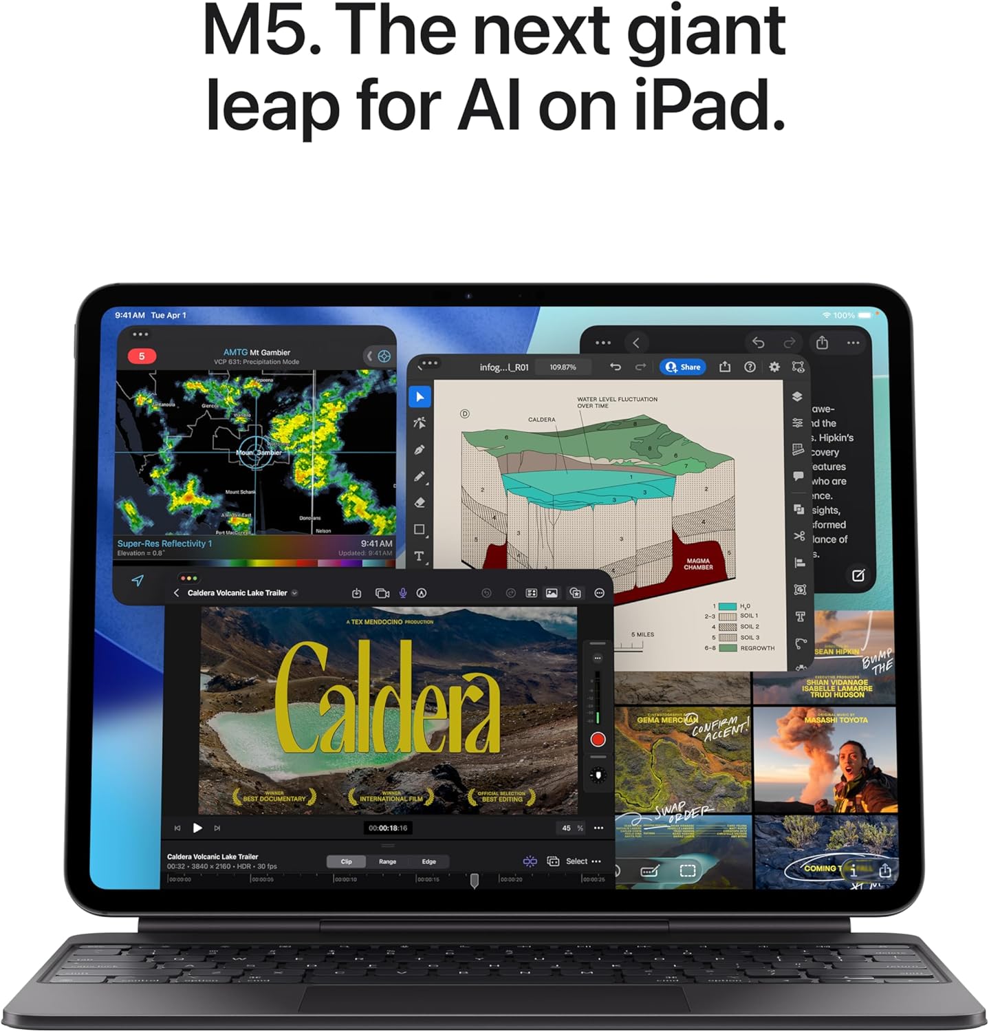Apple iPad Pro 11-inch (M5): Ultra Retina XDR Display, 256GB, Landscape 12MP Front Camera/12MP Back Camera, LiDAR Scanner, Wi-Fi 7 with Apple N1, Face ID, All-Day Battery Life — Silver by