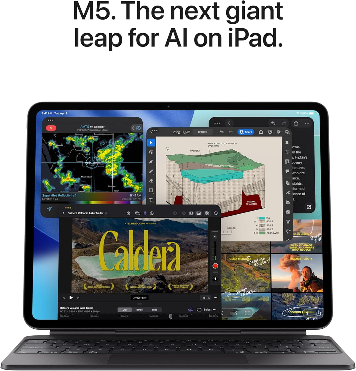 Apple iPad Pro 11-inch (M5): Ultra Retina XDR Display, 256GB, Landscape 12MP Front Camera/12MP Back Camera, LiDAR Scanner, Wi-Fi 7 with Apple N1, Face ID, All-Day Battery Life — Silver by